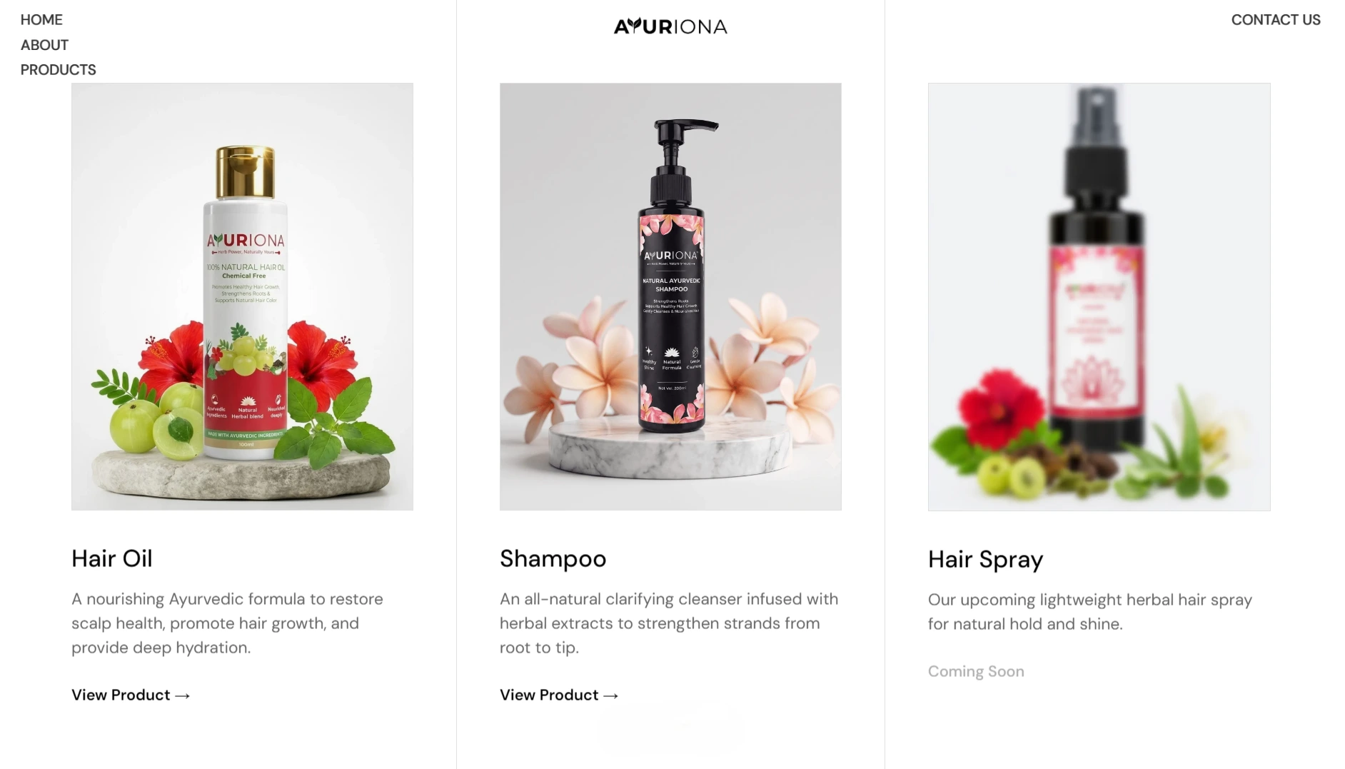Ayuriona Product Showcase & Typography 03